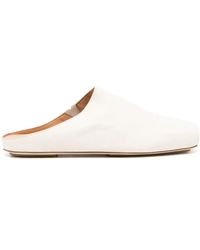 Uma Wang - Square-Toe Leather Slippers - Lyst