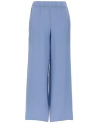 Kangra - Silk Elasticated-Waistband Palazzo Pants - Lyst