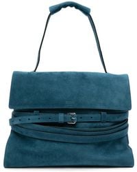 Moschino - Buckle-Detail Suede Tote Bag - Lyst