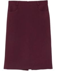 Ermanno Scervino - Belt-Loop Rear-Slit Midi Skirt - Lyst