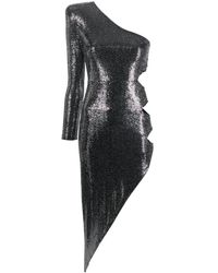 Nissa - One-shoulder Sequinned Midi Dress - Lyst