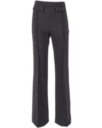 Elisabetta Franchi - High-Waist Structured Wide-Leg Pants - Lyst