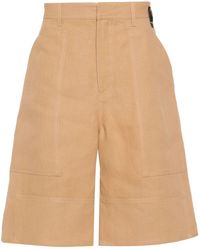 Fendi - Canvas Bermuda Shorts - Lyst