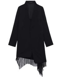 Y's Yohji Yamamoto - Cappotto Monopetto Con Design A Strati - Lyst