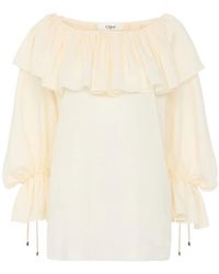 Chloé - Ruffled Long-Sleeve Blouse - Lyst