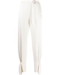Pinko Зауженные Брюки С Завязками На Манжетах - Белый