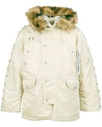 THUG CLUB - Alpha Industries N-3B Rivet-Embellished Padded Jacket - Lyst