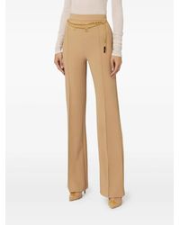 Elisabetta Franchi - Pantaloni A Gamba Ampia Con Cintura - Lyst