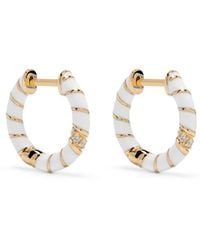 Yvonne Léon - 9Kt Paire De Créoles Diamond Hoop Earrings - Lyst