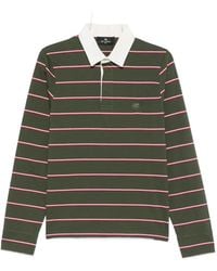 Etro - Striped Long-Sleeve Polo Shirt - Lyst