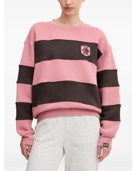 EA7 - Top a rayas con parche del logo - Lyst