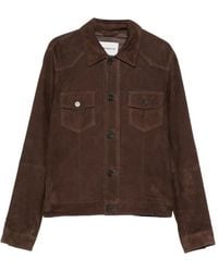 Amaranto - Button-Up Suede Jacket - Lyst