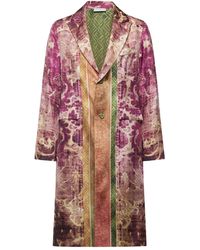 Pierre Louis Mascia - Damask-Print Panelled Coat - Lyst