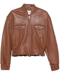 DUCIE - Frankie Pebbled Leather Jacket - Lyst