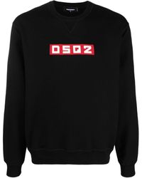 DSquared² - Logo-Patch Cotton Sweatshirt - Lyst