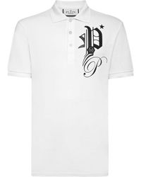Philipp Plein - Gothic Plein Cotton Polo Shirt - Lyst