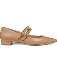 Geox - Double-Buckle Pointed-Toe Flats - Lyst