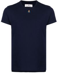 Vivienne Westwood - Orb Logo-embroidery Cotton T-shirt - Lyst