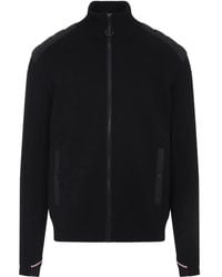 Moncler - Cardigan Zippé À Empiècements Aux Épaules - Lyst