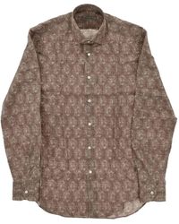 Corneliani - French-Collar Silk Shirt - Lyst
