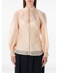 Zimmermann - Rebellion Collared Blouse - Lyst