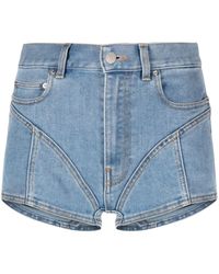 Mugler - Spiral Jeans-Shorts - Lyst