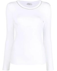 Peserico - Long-Sleeved Jersey-Knit Top - Lyst