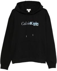 Calvin Klein - Logo-Print Hooded Sweatshirt - Lyst