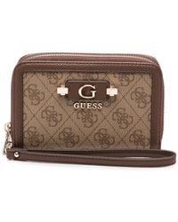 Guess - Portefeuille Zippé À Logo Monogrammé - Lyst