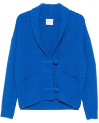 forte_forte - Long-Sleeve Ribbed-Knit Cardigan - Lyst
