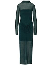 Liu Jo - Long Tulle Dress With Rhinestones - Lyst