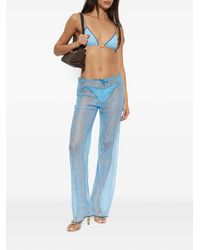 Oséree - Lace-Patterned Drawstring Trousers - Lyst