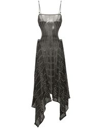 The Attico - Metallic Open-knit Maxi Dress - Lyst