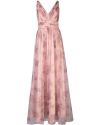 Marchesa Tulle Floral Bridesmaid Gown - Pink
