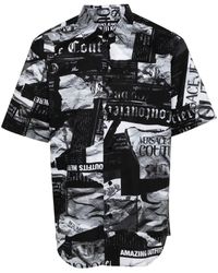 Versace - Katoenen Overhemd Met Print - Lyst