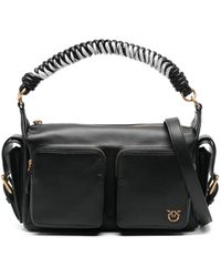 Pinko - Borsa Tote Con Manico Intrecciato E Tasche - Lyst