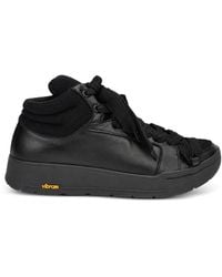 Yohji Yamamoto - Lace-Up Leather Sneakers - Lyst