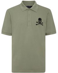 Philipp Plein - Skull & Bones Embroidered Cotton Polo Shirt - Lyst