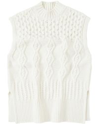 Closed - Chunky-knit Long Vest - Lyst
