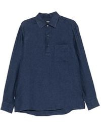 ZEGNA - Button-Up Chest-Pocket Polo Shirt - Lyst