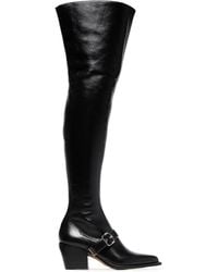 Chloé - Over The Knee 80 Leather Boots - Lyst