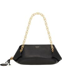 Ferragamo - Folded Chain-Link Shoulder Bag - Lyst