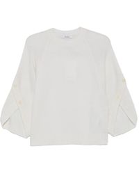 Max Mara - Buttoned-Cuff Knitted Top - Lyst