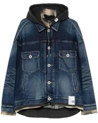 Maison Mihara Yasuhiro - Hooded Denim Jacket - Lyst