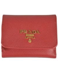Prada - Portemonnaie Mit Logo-Schild - Lyst