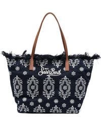 MC2 Saint Barth - Embroidered-Logo Shoulder Bag - Lyst