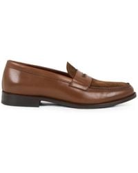 Etro - Leather Loafers With Paisley Detail - Lyst