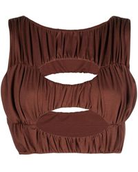 Concepto - Cut-out Detail Cropped Top - Lyst