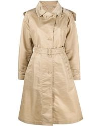Moncler - Trench con cintura - Lyst
