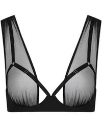 Scandale - Nuit Fauve Mesh-Panel Bra - Lyst